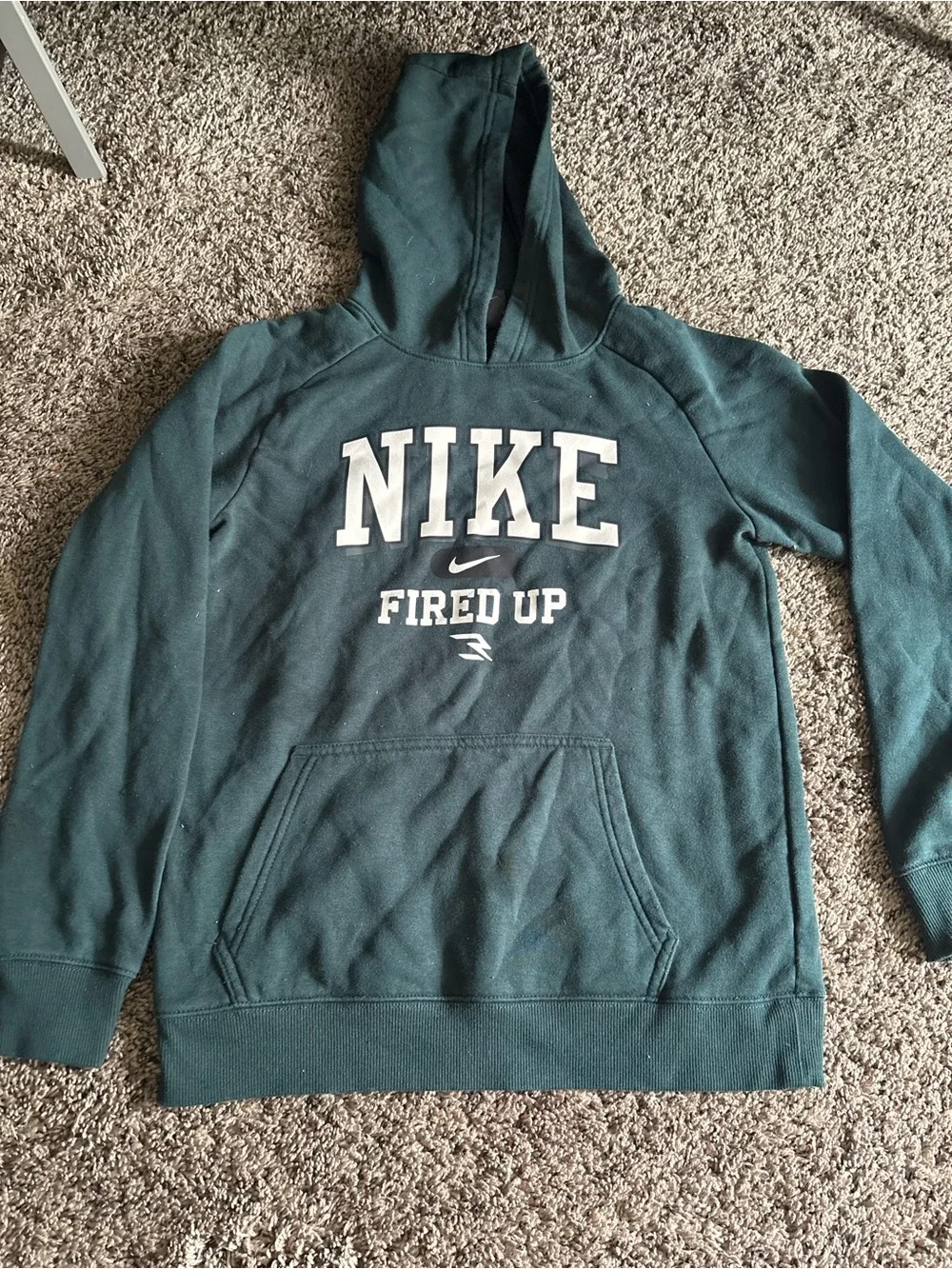 Nike Teal Green 'Fired Up' Pullover Hoodie